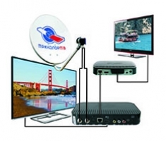 Комплект на 2 ТВ. IP ресиверы GS B521HD и GS 593HD c антенной