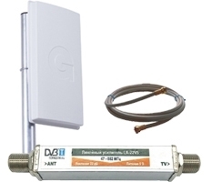 Антенна дециметровая Gellan GT2-13 DVB-T2 с усилителем