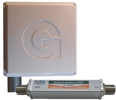 Антенна цифрового телевидения Gellan GT2-10 DVB-T2 с усилителем
