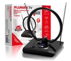 Антенна аналогового и цифрового ТВ Lumax DA1503A с усилителем