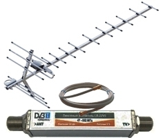 Антенна цифрового ТВ Диапазон UHF Maxi с усилителем (30дБ)